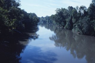 Dan River upstream from State Line Bridge