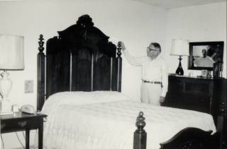 Jordan Coles with Capt. Coles's Bed