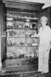 Mrs. Jordan Coles with Capt. Coles's Armoire