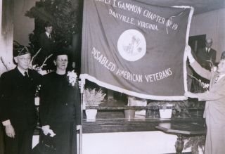 Cordie Gammon at the A. T. Gammon Chapter #19, DAV