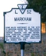 Markham Highway Marker