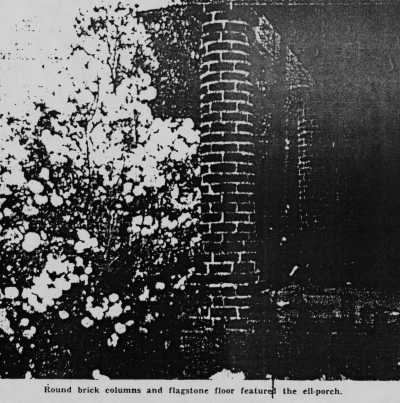 Round brick porch columns