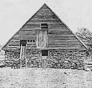 Remains of the stone-built outbuildings at Green Hill