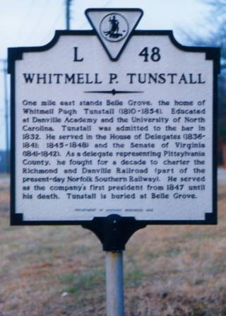 Whitmell P. Tunstall Marker Whitmell P. Tunstall Marker