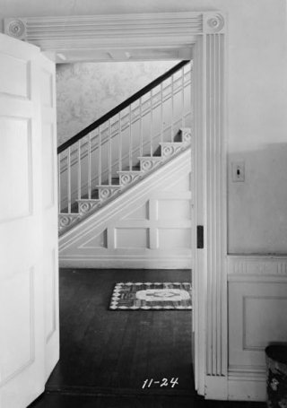 Staircase through doorway